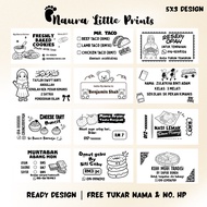 Thermal Sticker | Black & White Sticker | 5X30 Square Sticker | Sticker Murah hitam putih