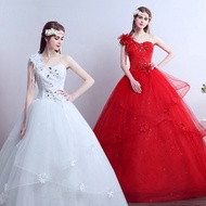 Gaun Pengantin Merah & Putih Gaun Bordir