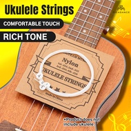 Nylon Ukulele Strings Set 4pcs Ukulele String Nylon Suitable 21/23/26 Inch Soprano Concert Tenor Ukulele