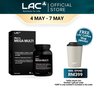 [Expiry Apr 2027] LAC Men’s Mega Multi (90 Caplets) Daily Multivitamin and Nutrition Formula