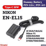 Dummy Type-C Nikon EN-EL15 | Dummy battery virtual battery dummy battery Nikon ZF Z5 Z6 Z7 D500 D600