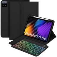 Chúng tôi QWERTY bố trí có thể tháo rời Backlit Bàn phím Bluetooth với hộp đựng bút chì đứng bằng da