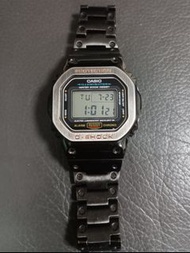 Casio  G shock Dw5600黑鋼、全錶(黑色不銹鋼)