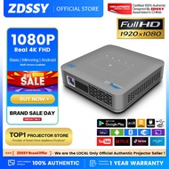 ZDSSY P15 Mini Short Throw Projector, DLP Portable Projector, Android 9.0 Projector with Wifi and Bluetooth, Support 4K/3D Electric Focus DDR4 4GB 32GB Movie Projector &amp; Home Cinema for Iphone, Android, TV Stick/Laptop/PS5