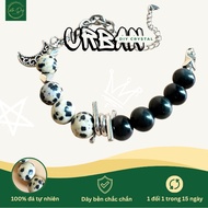 URBAN - streetstyle Blue Tiger Eye Bracelet & Dalmatian Jasper