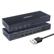 USB HUB Network Switch USB Synchronous Controller Adapter Multi-Function 8 In 1 HDMI-Compatible KVM 