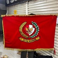Custom Flag AdvertisingLANCAR JAYA Size 90x135 Material Premiumbeludru Exclusive Custom Meeting Flag