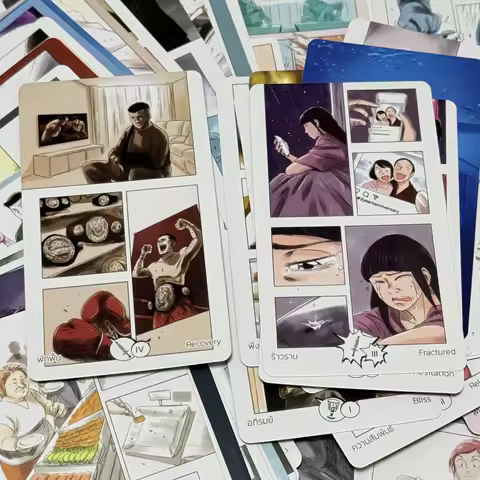Modern Storytelling Divination Deck for Beginners & Experts Manga Tarot Deck - 78 Cards Anime Style 