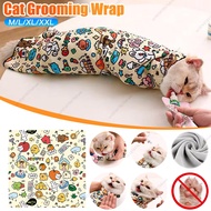 Cat Grooming Wrap Self-Adherent Cat Restraint Wrap Anti-Escape Cat Swaddle Burrito Wrap for Nail Tri