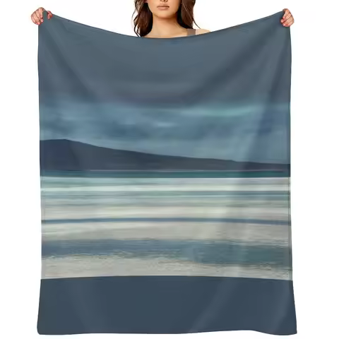 Outer Hebrides North Uist Clachan Sands Scotland Throw Blanket Moving Extra Large Throw for winter B