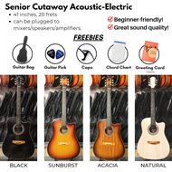 FREE SHIPPING Lumanog Senior Acoustic electric Guitar for Beginners Full / Standard Size