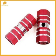 [Chday-t] 2Pcs Aluminum M TB Bike Bicycle A xle Pedal Non-slip Front Rear A xle Foot Pegs Bicycle So
