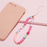 Raimondo Tali Telepon DIY Dekorasi Tas Headset Aksesori Rantai Telepon Manik-manik Hati Kreatif Pend