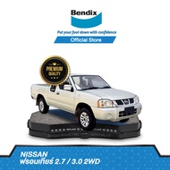 Bendix ผ้าเบรค Nissan Pickup Frontier 2.7 / 3.0 2WD (ปี 2001-07) ดิสเบรคหน้า+ดิสเบรคหลัง (DB340BS165
