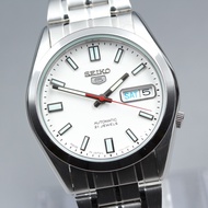 Near MINT SEIKO 5 7S26-03B0 Day/Date White Auto 36mm Men's Watch