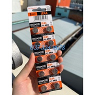 1 blister pack of 10 Maxell LR44 AG13 357 A76 SR44W 1.85V Japan batteries