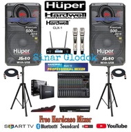 Paket Sound System Outdoor / Indoor HUPER JS10 Mixer Hardwell MARK12