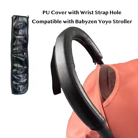 Pram Accessories，PU Armrest Cover with Wrist Strap Hole Compatible with Babyzen Yoyo