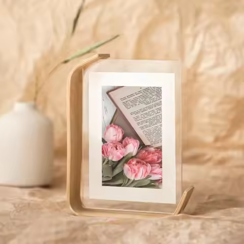 Acrylic Wooden Photo Frame A4 10X15cm 15X20cm Frame Calendar Double-sided Frame Photo Frames For Wed