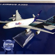 FEDEX A380 Aircraft Model 16cm Die-cast Metal Airplane