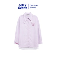 JELLY BUNNY เสื้อเชิ้ตแขนยาวลายทางปักลายการ์ตูน KUROMI รุ่น B25WARL001