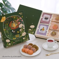 【喜憨兒】恬靜花園禮盒(B) I 花草茶 I 手工餅乾