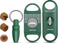 Cigar Cutter 3 Pack Portable - Guillotine Cutter, V Cutter and Hole Punch Pliers with Key Chain, Fit