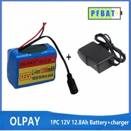 3s2p 12V 12800mAh แบตเตอรี่ 18650 Li-ion 12.8Ah แบตเตอรี่ชาร์จพร้อมแบตเตอรี่ลิเธียม BMS