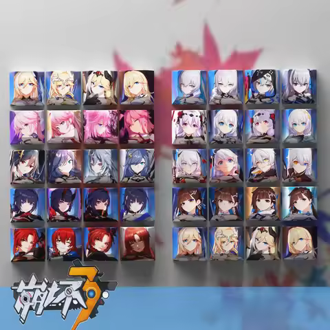 Honkai Impact 3 Kiana Kaslana Raiden Mei Four Key Cap PBT Keycap Mechanical Keyboard Game Customizat