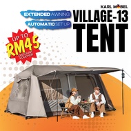 Village-13 Camping Tent Waterproof Automatic Khemah camping besar 5-7 person family Auto tent kemah 