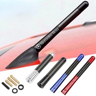 8CM/12CM Carbon Fiber Car Emblem Radio Roof Antenna Set for Mercedes Benz W124 W168 W204 W220 C300 G