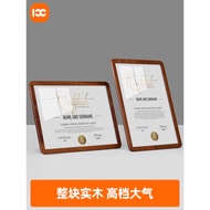 Solid Wood Certificate Frame Honor Certificate Photo Frame Display Stand High-end Patent Certificate