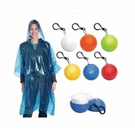 GANTUNGAN Raincoat Ball Keychain Plastic Emergency Raincoat Motorcycle Gojek Ok