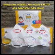 Masker Sensi Duckbill Anak 3Ply Motif &amp; Polos Kids Embosed Sensi Best