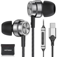 USB C Headphone for Samsung S25 S24 S23 Ultra FE S22 A16 A56 A55, USB C Wired Earbuds Magnetic in-Ea