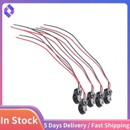 5 x black plastic case 14, 99 cm 2 - cable connector 9 V rechargeable battery