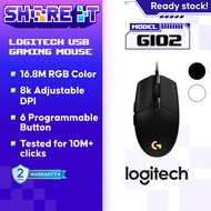 Logitech G102 LIGHTSYNC RGB Wired Gaming Mouse – 8000 DPI, 6 Buttons