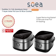 Toshiba 1LRC-10IRPS /1.8L RC-18ISPS Low GI Rice Cooker, Aluminum 3mm 7-layer Inner Pot Low GI Rice C