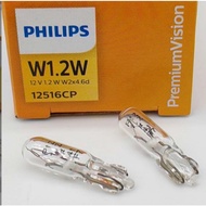 PHILIPS 12516CP W1.2W 12V 12W W2X4.6d Instrument Bulb Single Piece (12516-1) [Industrial Xing]