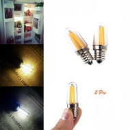 2Pcs/lot 1W 2W 4W Lamp COB Dimmable Bulbs Cold / Warm White 110V 220V Mini E14 E12 LED Fridge Freezer Filament Light