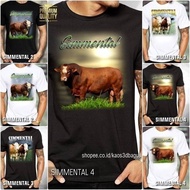 SIMENTAL fashion 2025 COW T-SHIRT Indonesian SUPER COW T-SHIRT Cow Butcher T-shirt IDUL QURBAN Cattl