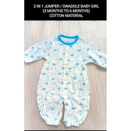 2 IN 1 Jumper Baby & Baby Swaddle Sleepsuit Baby Baju Tidur Baby Baju Baby Lelaki dan Perempuan (3 M