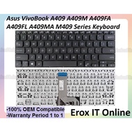 Asus VivoBook A409 A409F A409U A409M A409FA A409FL A409UA A409UJ M409 M409B Series Laptop Keyboard