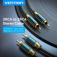Vention RCA to RCA Male to Male Cable Stereo Audio Cable Nylon RCA Video Cable for TV Amplifier Home
