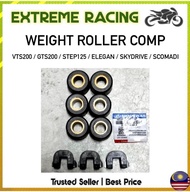 Drive Plate Clutch Roller Set Bush U Rubber Getah Weight Pulley Modenas VTS 200 GTS 200 Step 125 Elegan Skydrive Scomadi