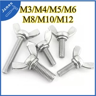 304 Stainless Steel Twin Wings Bolts And Nut M3/M4/M5/M6/M8/M10/M12 Butterfly Style Handle Screw And