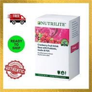 Amway Nutrilite Cranberry Fruit Drink Base with Probiotic, Inulin & FOS - 30 sticks Amway