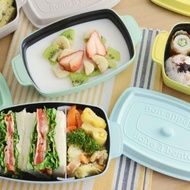 日本TAKENAKA 日本製COCOPOT可微波長方形分隔保鮮盒600ml-湖水綠