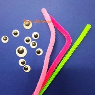 Craft/Art: Wiggly Googly Eyes Self Adhesive for Art DIY Eyes for Craft Toy 15mm 10mm #Mata Katak #Ma