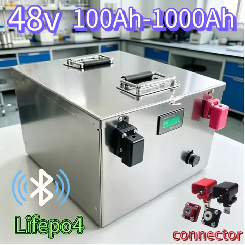 48V 100Ah-1000Ah LiFePO4 Battery BMS 4KW 9KW Solar System RV Off-Grid Marine Rechargeable Lithium Ba